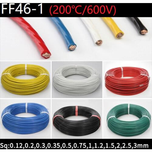1Meter FEP Wire 0.12 - 6 mm FF46-1 Cable for Vehicle Detector Ground Induction