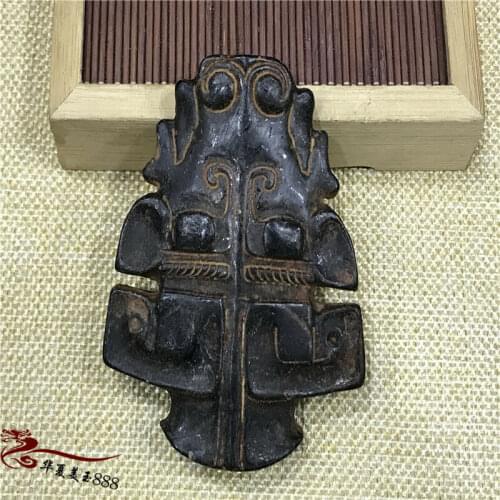 Red Mountain Culture Collection Iron Meteorite Carved Totem Pendant Figurines Desk Decoration Statues et Sculptures Home Decor