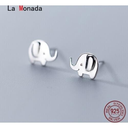 La Monada Animal Elephant Stud Earrings For Women Silver 925 Minimalist Fine Women Earrings In Jewelry Stud Earrings 925 Silver