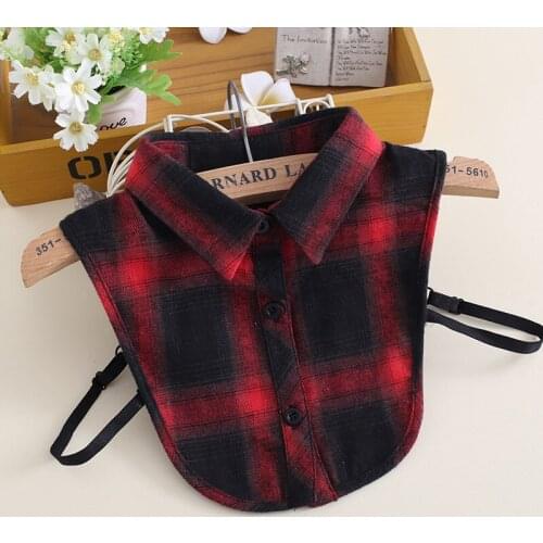 Fashion Children Plaid Detachable Collar Kids Shirt Fake Collar Child False Collar Lapel Blouse Top Decoration Nep Kraagie