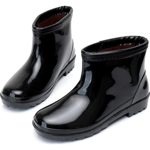 Cotton Boots Men Winter Warm Fur Shoes Waterproof Rain Boots Rubber Shoe 2020 New Male Ankle Boots Waterproof