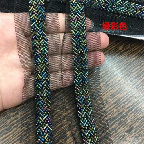 2yard pearl beaded trim, pearl lace trim, pear bead rhinestone trimming for sash, headband, top quality wedding decors