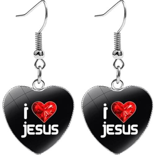 New creative jesus jewelry jesus letter necklace crystal pendant clavicle chain