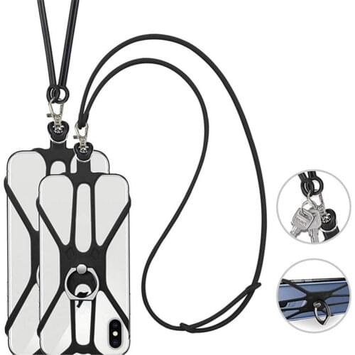 Phone Lanyard Holder Universal Silicone Phone Hanging Lanyard Compatible With Most Smartphones Phone Case Cover Neck Strap
