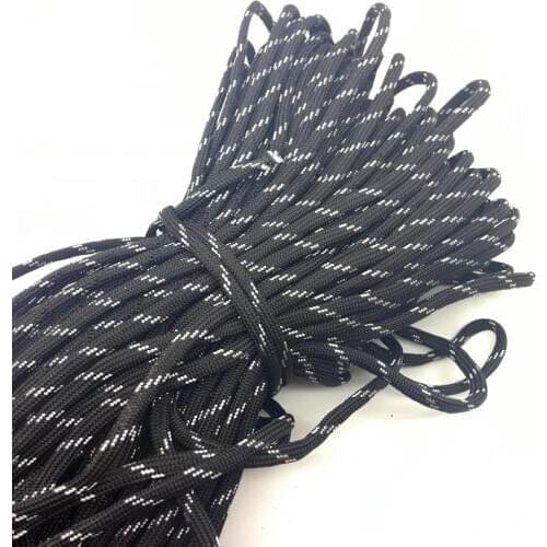 10Yards/Lot Mix color Paracord Bracelets Rope 7 Strand Parachute Cord CAMPING HiKING Black+White