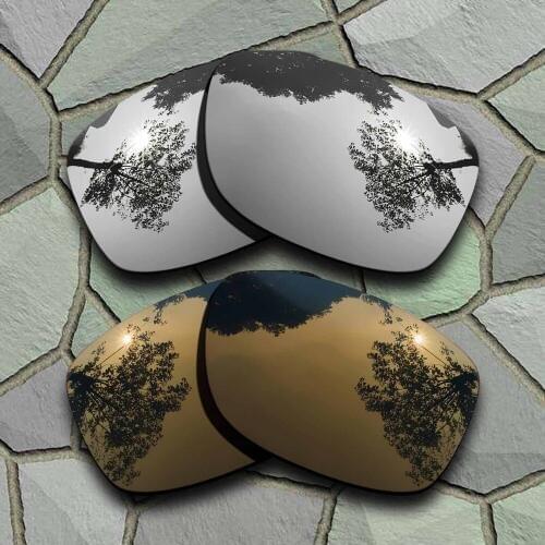 Chrome&Bronze Copper Sunglasses Polarized Replacement Lenses for Oakley Jupiter Squared