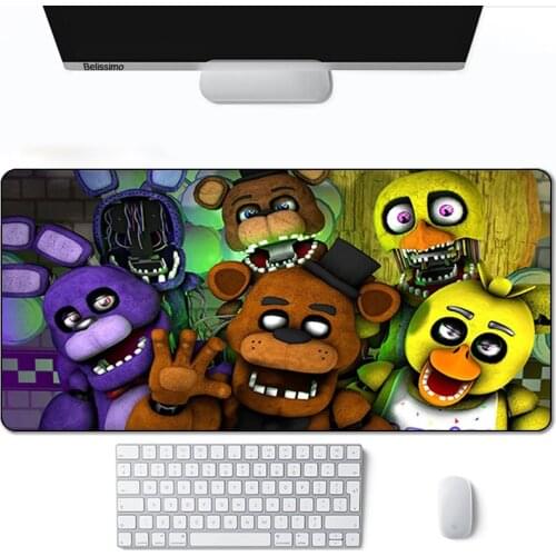 Hot Pad White Mouse Fnaf Gaming Table Pads Large Keyboard Mat On The Mousepad Rgb Extended Cute Gamer Carpet Custom For Office