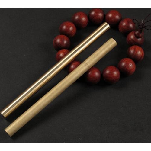 1PC Portable Brass Handmade Ballpoint Pen Signature Writing Pen Metal Copper Neutral Pen Outdoor Camping EDC Pocket Tools