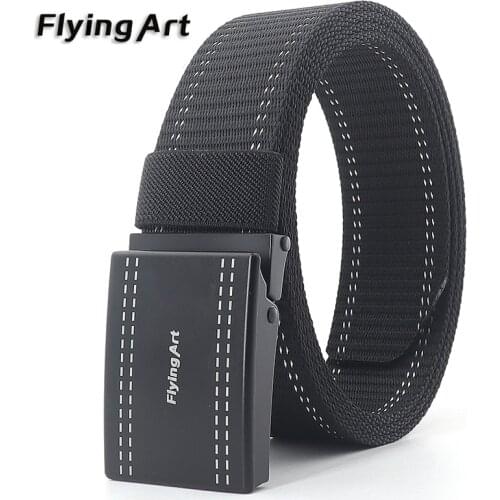 Fashion Mens Metel Buckle Belts Breathable Canvas Sewn Younger Outdoor Leisure Sport Cowboy Jeans Accessories Unisex Belt