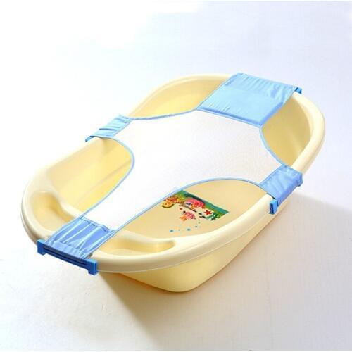 Pink/Blue Newborn Infant Baby Bath Net Adjustable Anti-skid Net Bathtub Accessories Mesh Net Bed