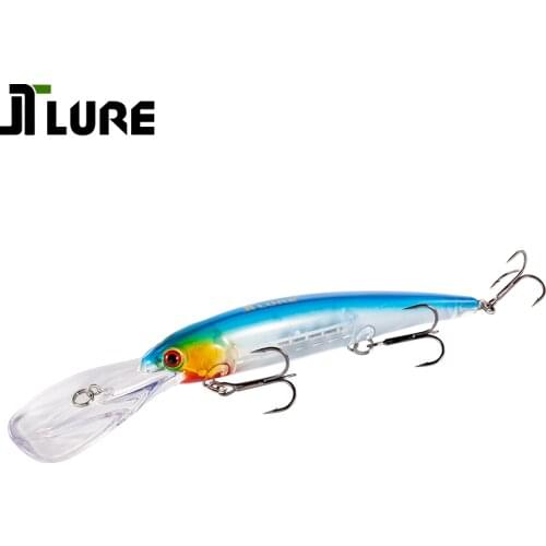 Walleye Deep Dive 120mm 18g Fishing Lures Slender Minnow Jerkbait Big Game Saltwater Fishing Tackle JT9348