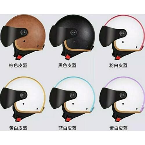 Motorcycle Helmets Electric Bicycle Helmet Open Face Dual Lens Visors Men Women Summer Scooter Motorbike Moto Bike Helmet