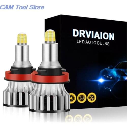 New 2Pcs/set DC 9-32 V 24Chips H1 H7 H8 H9 H11 LED Lamp Car Headlight Bulbs LED 360 Degree High Power Car LED Light 120W 18000LM
