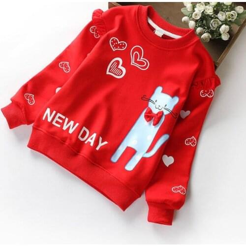 2021 Spring Autumn New Girls' Long Sleeve Cotton Sweater Childrens Korean Clothing Tunic Coat Boys Sweatshirts Hoodies Clothes