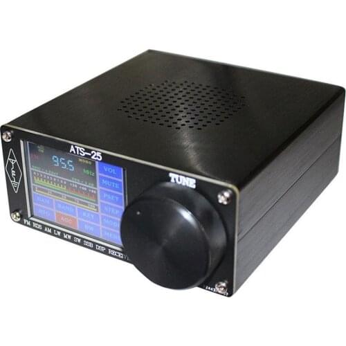 For Si4732 All-Band Radio Aluminum Alloy Receiver For DSP Receiver 1.5V Recharge FM LW (MW SW) And SSB With 2.4" Screen
