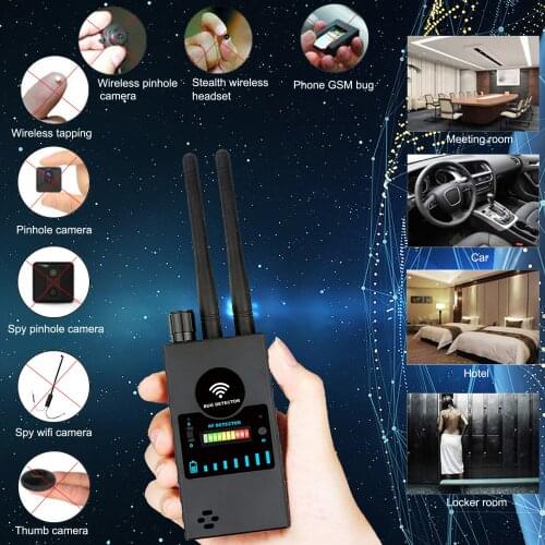 Anti Spy Hidden Camera Detector GSM Mobile Audio Bug Finder GPS Lens RF Signal Tracker Detect Mini Spy Bug Scan Finder Radio Sca