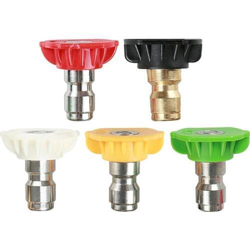 VODOOL 5pcs 250 BAR High Pressure Washer Snow Foam Lance Spray Nozzle Tip 1/4" BSP Water Gun Lance Spray Nozzle Car Washing Kit