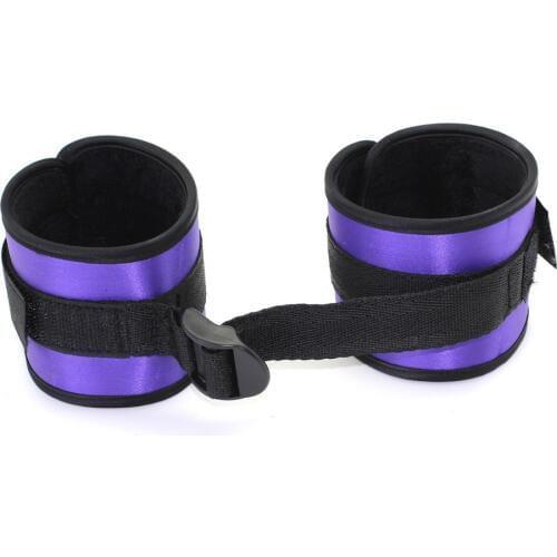 Adult sex beginners sex restraint wrist cuffs and blindfold, smooth satin and soft velvet lining, sex game toys for couples