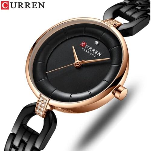 Curren Quartz Women Luxury Rhinestone Clock Woman Gift Charming Ladies Stainless Steel Bracelet Women Wristwatch Montre Femme