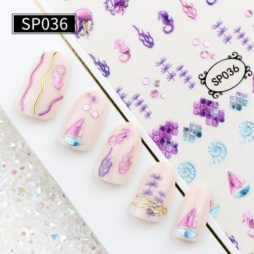 1 Sheet Gold Silver Lines Strip 3D Nail Sticker Gold Flower Vine Diamond Necklace Gel Polish Slider Accessories Nail Sticker