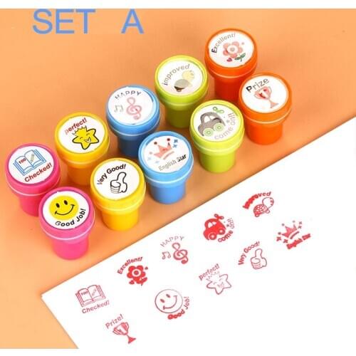 1 set Self Inking Comment Stamp for Teachers Kids Decorative Stamps for Scrapbook DIY Scrapbooking