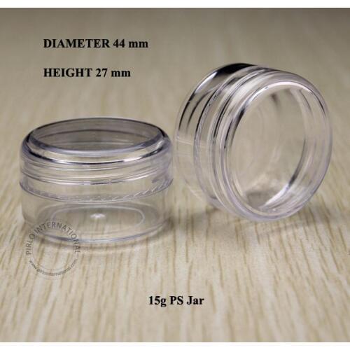 100pcs 15g Clear Empty small plastic jars bottles cosmetic jar pot box with lids sample mini cream cosmetic containers packaging