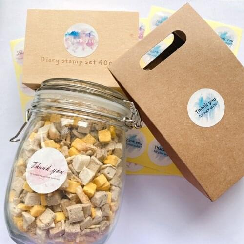 100pcs Adhesive Sealing Sticker Round 3.5cm Thank You For Your Order Stationery Student Scrapbook Decoration Packaging