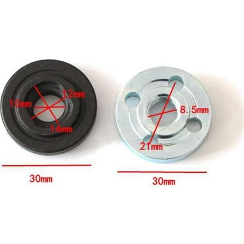 2PCS/Set Angle Grinder Lock Nut Flange Round Hole Flange Metal Inner Outer Flange Nut Polishing Machine Pressure Plate