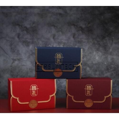 200pcs Chinese Envelope Candy Box Wedding Bridesmaid Return Gift Party Favor Souvenir Packaging Box