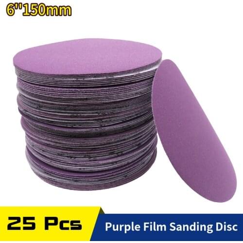 25 Pack Sanding Disc 6 Inch Hook Loop 60-10000 Grit Sandpaper for Wood Furniture Finishing,Metal Grinding,Automotive Polishing