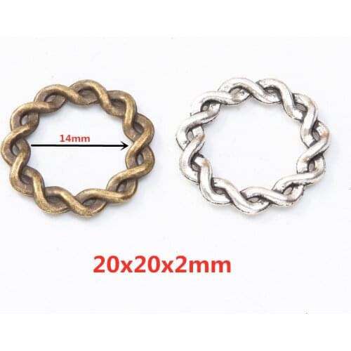 30PCS Round pendant fit charm Fashion Bracelet necklace DIY Jewelry accessories 8325