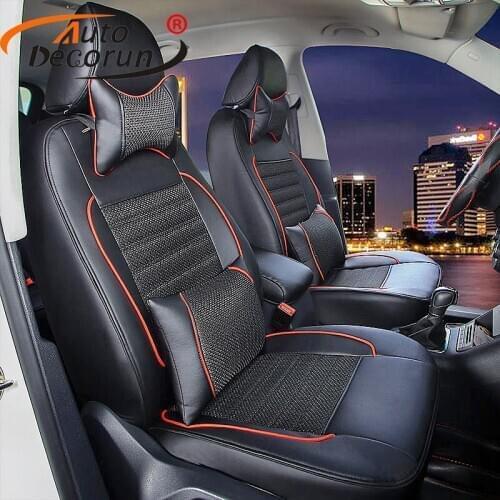 AutoDecorun Custom PU leather seat covers for hyundai ix35 accessoires seat cover for cars seat cushion cover supports 15PCS/set