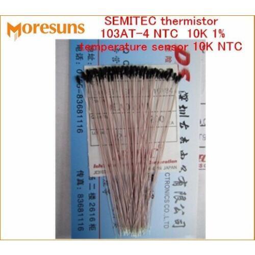 Fast Free Ship 20pcs for SEMITEC thermistor 103AT-4 NTC 10K 1% Length 10CM temperature sensor 10K 1% 100K 1% NTC