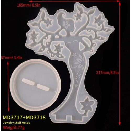 N7MF Jewelry Holder Silicone Molds DIY Mould Craft Making Tools Table Decorations Suitable for storage Necklace Earring