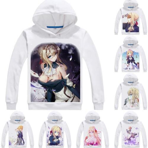 Violet Evergarden Hoodies Multi-style Hooded Hoodie Light Novel Violet Vaioretto Evagaden Kana Akatsuki Cosplay Sweatshirts