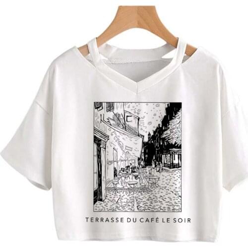 Womens t-shirts korean Aesthetic Simple printing T Shirt Harajuku vintage sketch graphic Tops gothic Short sleeve punk clothes