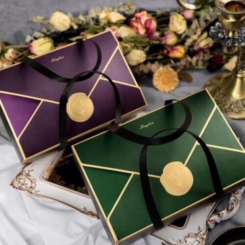 Retro style Envelope portable gift box packaging Wedding Decoration Party Favors Gift for Guests candy box baby shower paper bag