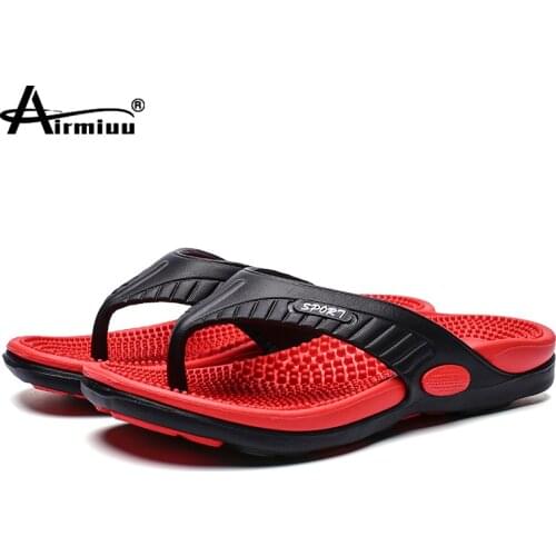 Massage Flip Flops Men Summer Stripe Slippers Fashion Beach Sandals Outdoor Soft Casual Shoes Non-slip Slides chaussures femme