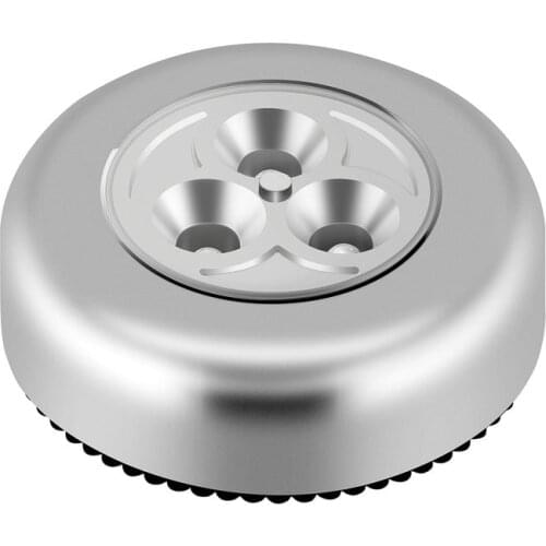 Mini 3 LEDs Touch Lamp LED Wall Cabinet Night Light Battery-powered Bedside Emergency Lamp Wholesale