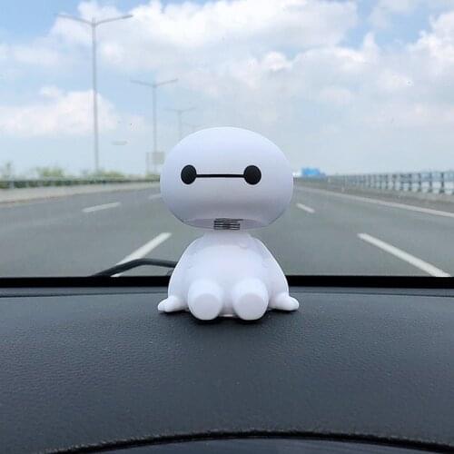 Cartoon Baymax Robot Car Ornaments Interior Accessories Shaking Head Big Hero Doll Toys Car Decoration Accessories Anime Doll