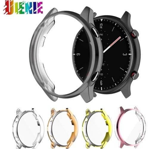 TPU Screen Protector Case Cover for Xiaomi Huami Amazfit GTR 2 gtr2 Smart Watch Shell Full Cover Plating Protection Cover Cases