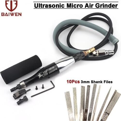 Ultrasonic Micro Air Grinder Pencil Kits Mini Pneumatic Polishing Engraving Tools for Carving Grinding Wood Metal Work