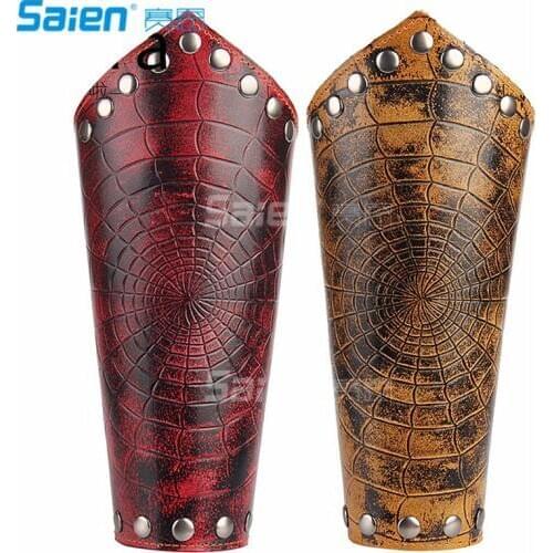 Dragonscale Bracers Genuine Leather Dragon Knight Gauntlet Wristband Wide Bracer Arm Armor Cuff
