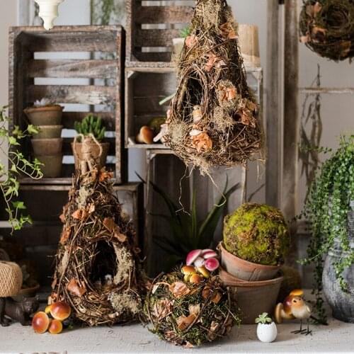 Natural Wild Vetch Bird Nest Bird Nest Bird House Garden Courtyard Decoration Charm Grocery Garden Landscape Props Decoration