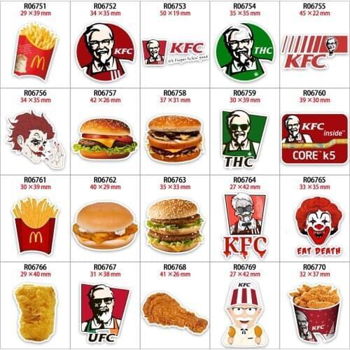 New Delicious Food Cartoon Pattern 30pcs/lot Planar Resins Printed for Hair Bows Planar Resin Crafts R0675 R0676 R0677