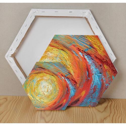 New Hexagon Blank Screen Wooden Plate White Frame Canvas Board Plate Watercolor Painting DIY Crafts For Acrylic Oil Painting