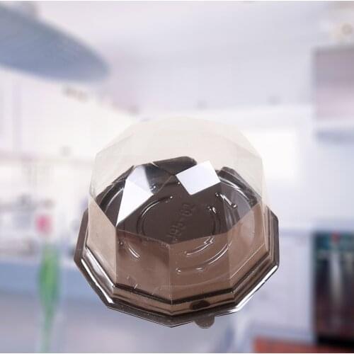 100 Pcs Disposable Mooncake Container Diamond Shape Cake Boxes Mousse Packaging Holder Food Container with Lid