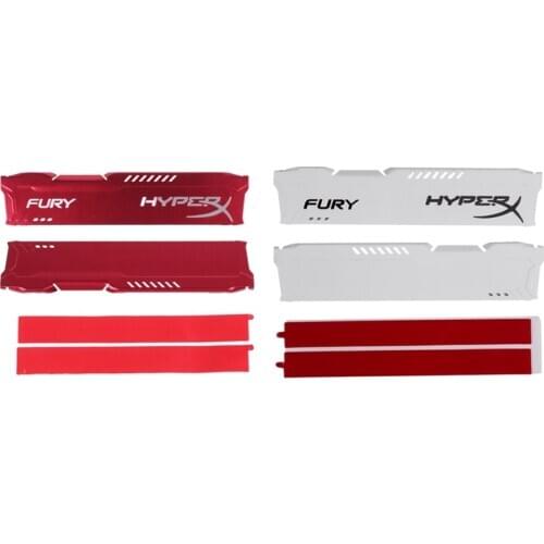 2Pcs Ram Heatsink Radiator for Ram Ddr3 Memory Cooler Cooling Heat Sink Desktop Memory Radiator - Red & White