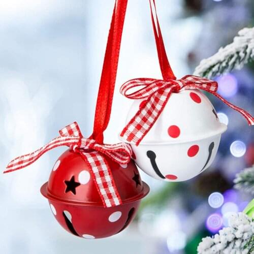Christmas Bell Pendants Mini Bells Handmade Decor Decorations White Suit Ornaments Childrens Gifts Iron Painted Xmas Gift Set