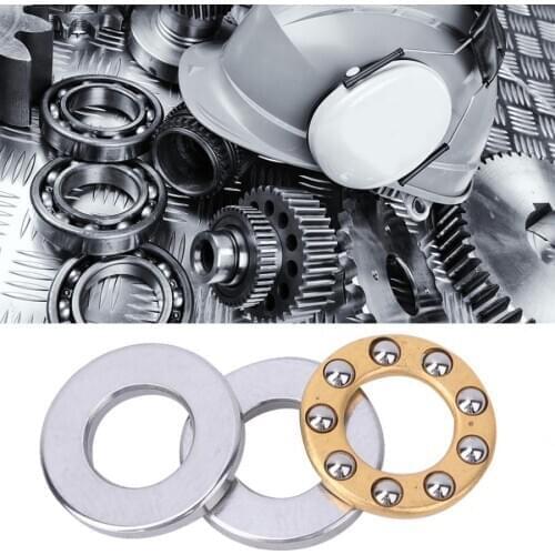 Thrust Bearing 10pcs Thrust Ball Bearing Miniature High Precision Flat Steel Bearings Set